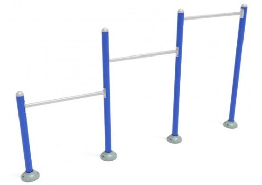 Triple Station Inclined Chin Up Bars